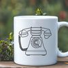Telephone Vector Graphic A digital representation of a telephone in vector format, suitable for graphic design and printing.