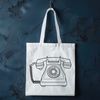A simple vector graphic of a telephone, suitable for various designs.