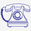 Minimalist Phone Design SVG A minimalist illustration of a telephone with clean lines and simple design.