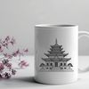 Vector Design for Buddhist Place of Worship An ornate vector design representing a classic Buddhist place of worship.