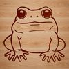 Wild Toad Illustration in Simple Line Drawing Style A simple line drawing illustration of a wild animal toad in a vector format.