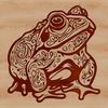 Ornate Toad Art Design SVG A colorful illustration of a toad in the style of ornate wild animal art.