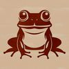 A colorful illustration of a toad sitting on a lily pad in a natural environment.