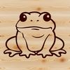 A simple line drawing of a wild toad in an SVG format.