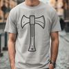 Vector Axe Design SVG File Graphic illustration of a handheld axe, suitable for vector design and cutting machine projects.