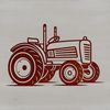 A detailed illustration of a tractor used on a farm, suitable for vector design projects.