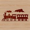 Vector illustration of a train for graphic design projects.