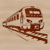 A digital train icon designed as a scalable vector graphic for various uses.