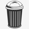 Trash Can Vector Illustration A simple vector illustration of a standard trash can with a lid.