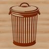 Modern Trash Container Vector Illustration A detailed illustration of a modern trash can with a lid, suitable for vector design and cutting machine projects.