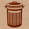 Elegant Vector Trash Can A simple illustration of a trash can with a lid, suitable for vector design and cutting machine applications.