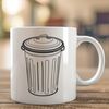 Beautiful Vector Trash Can Artwork A minimalist illustration of a trash can with a simple, modern design.