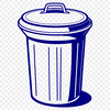 Beautiful Vector Bin Design A simple illustration of a trash can with a lid, perfect for vector design and commercial or personal use.