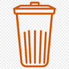 Simple Trash Can SVG Illustration A simple, scalable vector graphic illustration of a trash can bin, suitable for various uses and designs.