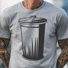 Free Vector Art of a Standard Bin A simple illustration of a standard trash can with a lid on top.