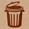 Vector Bin Illustration A simple vector illustration of a trash can with a lid, suitable for cutting machines or stenciling.