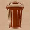 Simple Vector Trash Can Illustration A simple vector illustration of a trash can with a lid and handle.