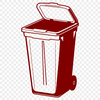 Simple Modern Waste Bin Illustration A simple, modern trash can icon made from vector lines.