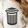 Simple Vector Trash Can Icon A simple illustration of a trash can, perfect for vector designs.