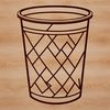 Simple Trash Can Vector Design Illustrative vector design of a trash can for graphic representation.