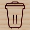 Eco-Friendly SVG Icon Design An SVG icon design featuring a waste management bin for digital use.
