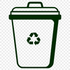 Vector Bin Design with Lid A simple, scalable vector graphic illustration of a standard household trash can with a lid.