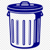 Vector Trash Can Clip Art Vector illustration of a trash can with a lid open, suitable for various design projects.