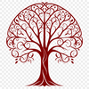 A detailed tree illustration in vector format, suitable for editing and customization.