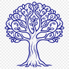 Free SVG Tree Clipart A stylized illustration of a tree, suitable for vector graphics and cutting machine designs.