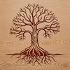A detailed illustration of a tree with lush foliage, suitable for use as vector art in various graphic design software.