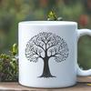 A stylized digital illustration of a tree for vector design projects.