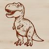 Tyrannosaurus Rex Vector Clip Art Illustrative vector art of a Tyrannosaurus Rex in a prehistoric landscape.