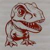 Tiny T Rex Clip Art Illustration of a small Tyrannosaurus Rex dinosaur from the prehistoric era.
