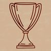 Minimalist Trophy Icon Simple line drawing of a trophy in vector format, ideal for cutting machine designs.