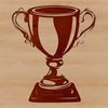 Gold Trophy Vector Illustration A digital illustration of a gold trophy on a white background, designed as vector art.