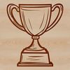 Vector Trophy Icon for Designs and Crafts A digital trophy icon in vector format suitable for various design projects.