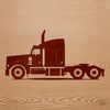 Large Vector Truck Graphic A large truck with multiple wheels, designed as a vector graphic suitable for digital cut-out.