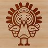 Simple Turkey Drawing Vector Art A simple line drawing illustration of a turkey in a farm setting.