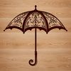 An SVG graphic of a simple rain umbrella design with clean lines.