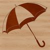 Vector illustration of an umbrella with a compact design, suitable for digital editing.