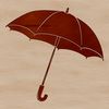 A simple vector illustration of a colorful umbrella.