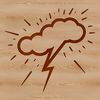 A stylized illustration of a lightning bolt in a vector format, suitable for various applications.