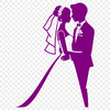 Beautiful Hand-Drawn Couple in Love A vector illustration of a couple exchanging vows in a romantic outdoor setting.