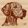 Elegant Weimaraner Breed Silhouette A high-quality digital illustration of a Weimaraner dog in a vector format, suitable for various design applications.