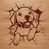 A high-quality vector illustration of a Weimaraner breed dog.