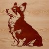 Welsh Corgi Breed Dog Silhouette A sitting Welsh Corgi breed dog with distinctive characteristics, suitable for vector art and clipart designs.