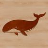 A vector illustration of a whale in its natural habitat, suitable for commercial use.