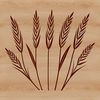 A vector illustration of wheat in a simple silhouette style.