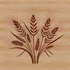 Minimalist Wheat Illustration A simple illustration of wheat in a clean and minimalist style.