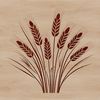 A vector illustration of a wheat stalk, suitable for commercial and personal use.
